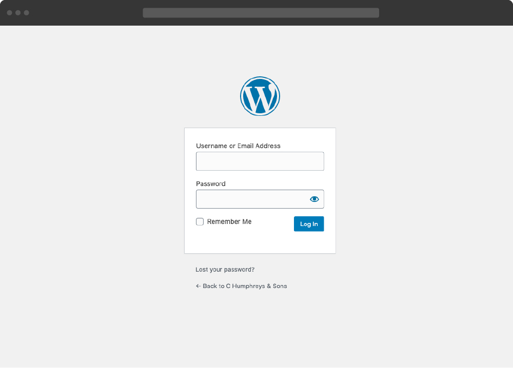 WordPress Admin Menu